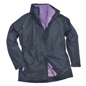 PARKA SRA IMPERM. AZUL ESCURA C/ POLAR ROXO S571